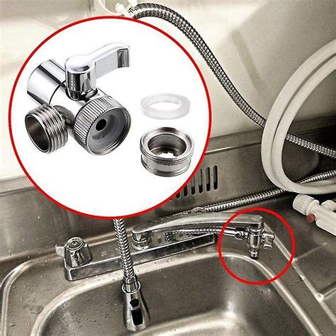 Way Diverter Valve Water Tap Connector Faucet Adapter Kitchen