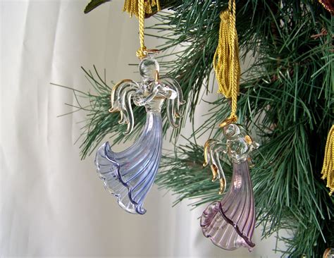 Vintage Angel Glass Christmas Ornaments Lenox For The Holidays