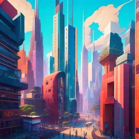 Premium Ai Image City Skyline
