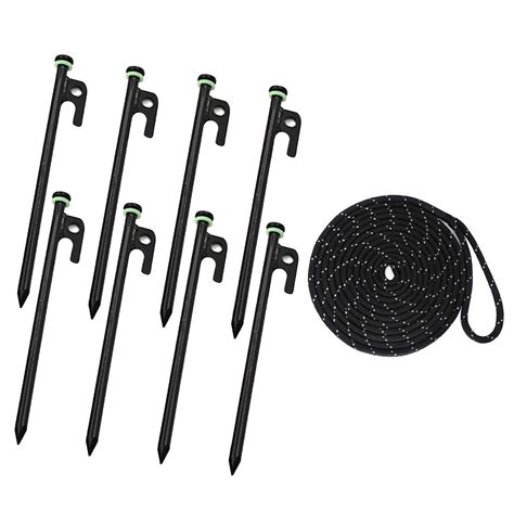 50m Reflective Camping Tent Rope And 8 Stakes Set Shop Today Get It