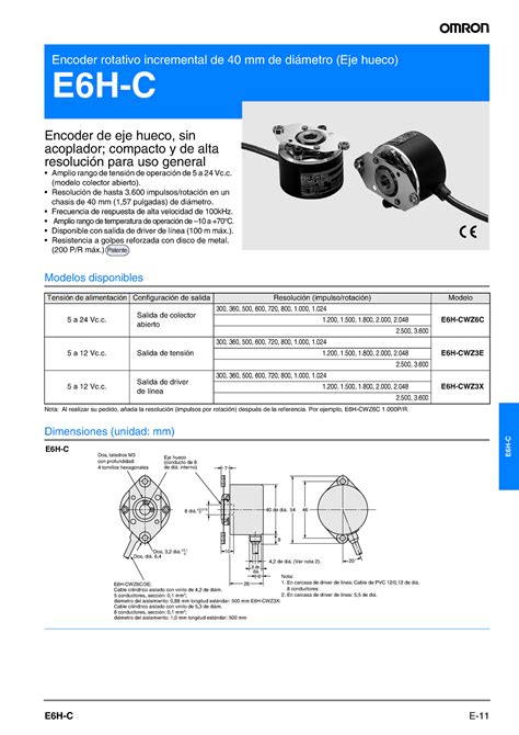 Q084 E6h Incremental Rotary Encoder 40 Mm Hollow Shaft Datasheet E6H