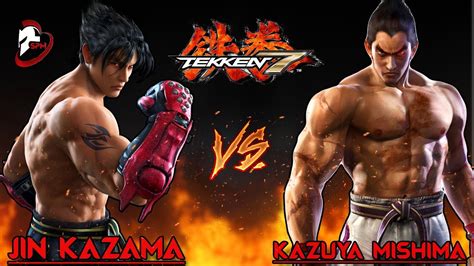 Tekken 7 Jin Kazama Vs Kazuya Mishima Pc Gameplay Youtube