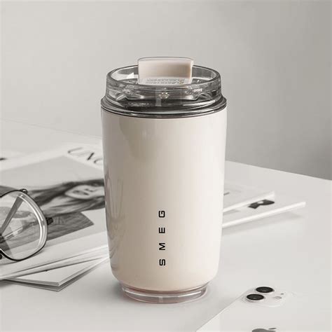 Smeg Tumbler Milk White Portable Thermal Insulation Cold Coffee Direct