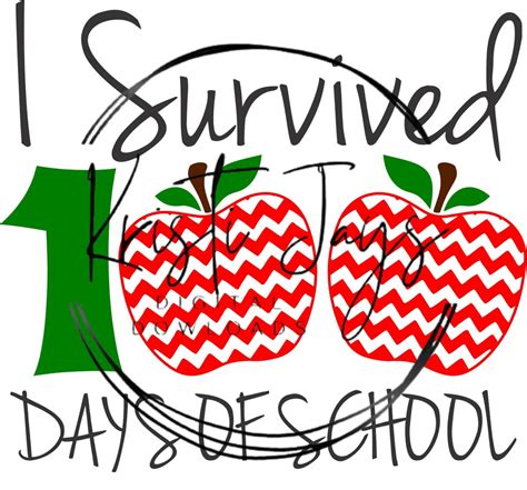 I Survived 100 Days Svg Dxf Png Etsy