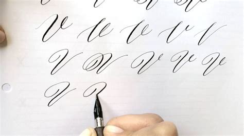 Modern Calligraphy letter "V" | Calligraphy letters, Creative lettering ...