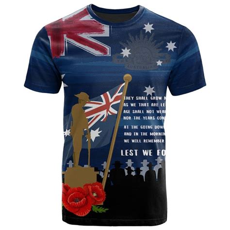 AIO Pride Anzac T Shirt Always Remember Australian Anzac Day AIO