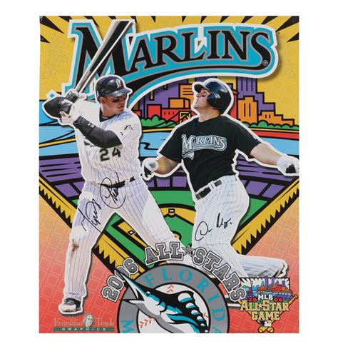 Dan Uggla Miguel Cabrera Signed Marlins 2006 All Star Game Poster