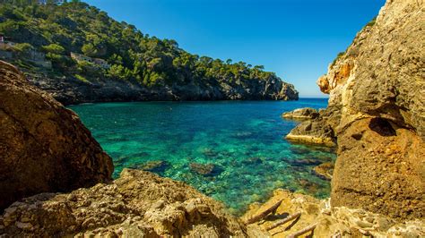 Nature Landscape Trees Forest Rocks House Water Clear Water Sky