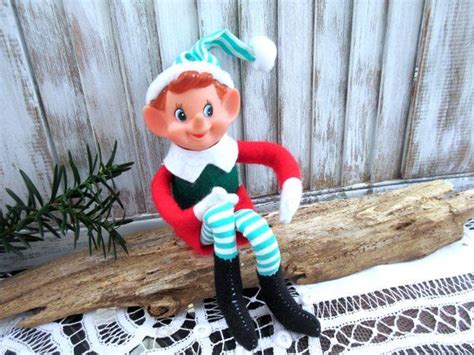 Knee Hugger Elf Ornament Decoration Vintage Pixie Elf Shelf Etsy