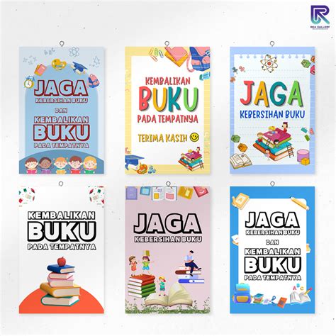 Jual Rha Gallery Hiasan Dinding Aturan Perpustakaan Buku Edukasi