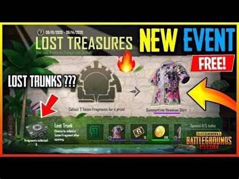 NEW EVENT LOST TREASURES IN PUBG MOBILE PUBG MOBILE NEW EVENT LOST