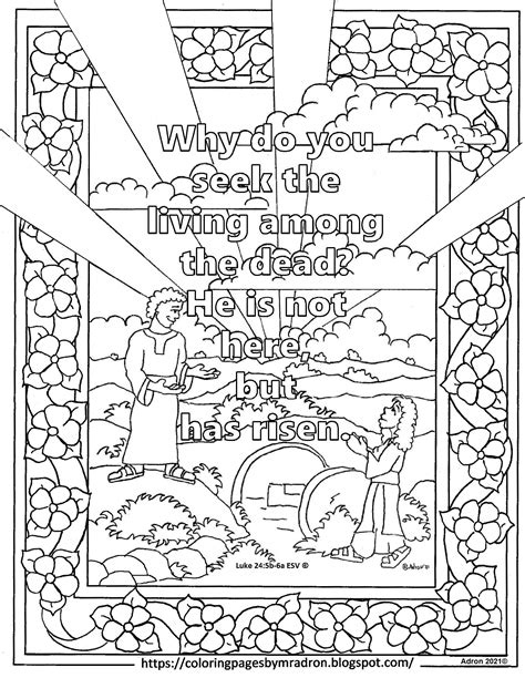 Free Easter Printable Coloring Page With Luke 245b