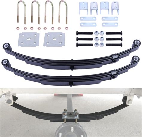 Autoholic 3500lb Single Trailer Axle Trailer Leaf Spring Kit 4 Leaf