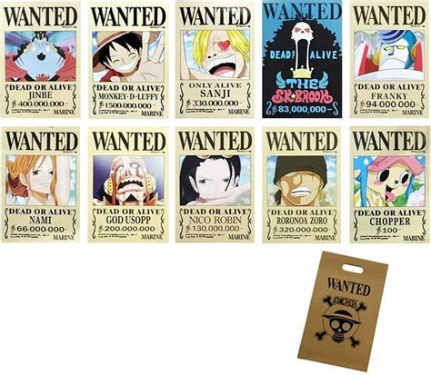 One Piece Anime Bounty XL Posters 10 Stuks Mugiwara Pirates Bol