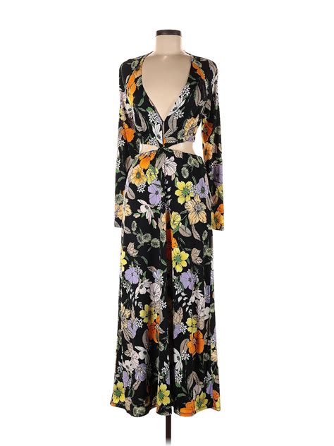 Afrm Floral Multi Color Black Jumpsuit Size M 70 Off Thredup