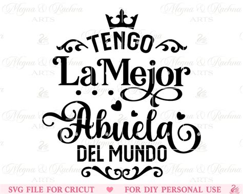 La Mejor Abuelita Del Mundo Svg Abuela Svg Abuelita Svg Etsy