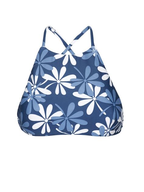 Weiß blau geblümtes Bikini Top Soutien Maresia Sporty Bikini BRASIL Shop