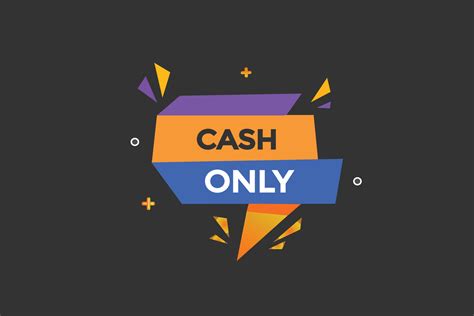 cash only vectors, sign, level bubble speech cash only 24255763 Vector ...
