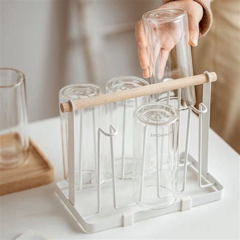 Glass Cup Rack Draining Drying Water Mug Drying Organizer Holder Stand