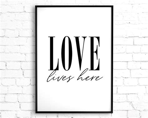 Love Lives Here Printable Wall Art Digital Download Rustic | Etsy