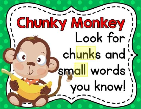 How To Teach The Chunky Monkey Reading Strategy Tejedas Tots