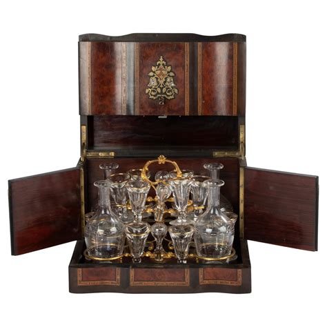 Th Century Napoleon Iii Liquor Cabinet Cave Liqueur With Crystal