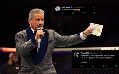 Bruce Buffer Ufc Legendary Ufc Announcer Bruce Buffer Shares Why He Never Rehearses Before Events