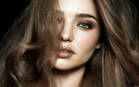 Miranda Kerr Face Women Model Airbrushed Brunette Hd Wallpaper