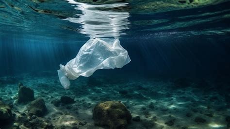 Bolsa De Pl Stico Bajo El Agua Foto Premium