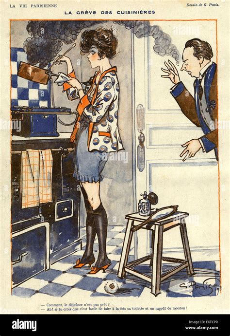 S France La Vie Parisienne Magazine Plate Stock Photo Alamy