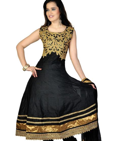 Art Black Gold Anarkali Suit Buy Art Black Gold Anarkali Suit