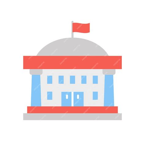 icone de la mairie vecteur premium