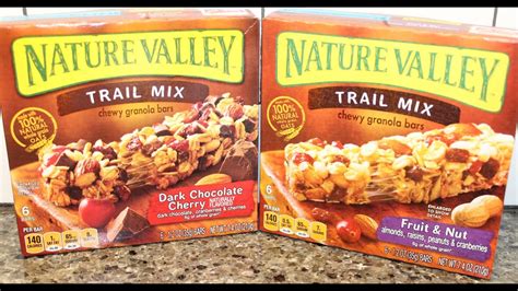 Nature Valley Trail Mix Fruit And Nut And Dark Chocolate Cherry Chewy