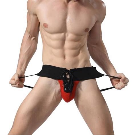 String Homme Sexy Jockstrap Suspensoir Erotique Lingerie Slip Respirant Bulge Pouch Masculine