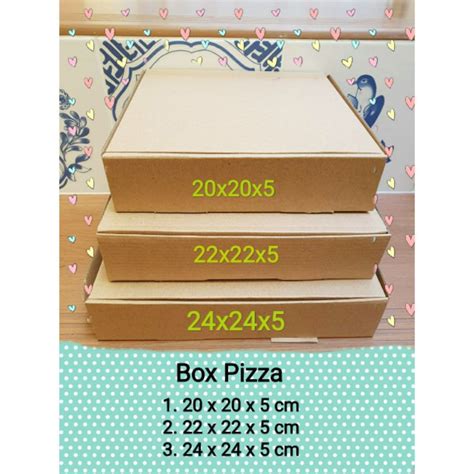 Jual Box Pizza Dus Pizza Polos Dus Brownies Ukuran 24 X 24 X 5 Cm