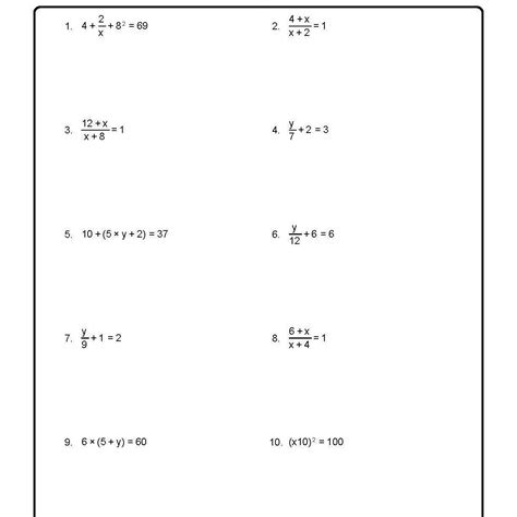 Identifying Variables Worksheet 5th Grade