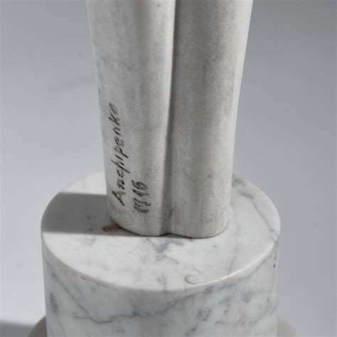 Bid Now Signed Alexander Archipenko Flacher Torso Female Nude Marble Sculpture