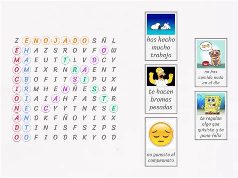 Las Emociones Hecho Por Mikaela Sopa De Letras