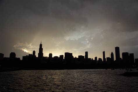 Dark Chicago Skyline Photograph By Kelly Smith