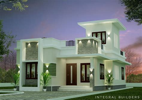 Sq Ft Bhk Modern Style Single Floor House Design Home Pictures