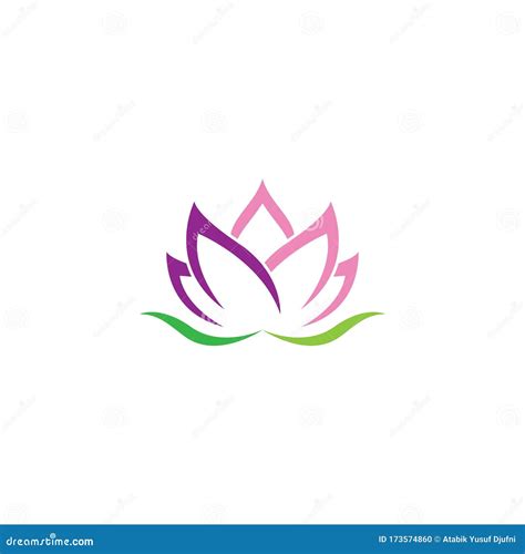 Lotus Symbol Vector Icon Illustration Stock Vector Illustration Of