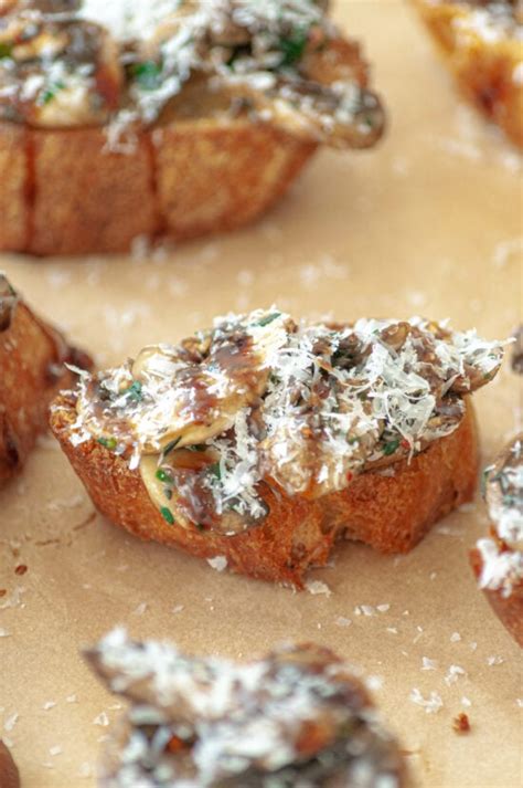 Crostini Aux Champignons Ail Et Parmesan Marie Food Tips