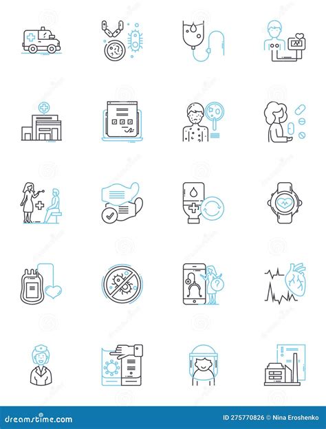 Workplace Hygiene Linear Icons Set Sanitation Cleanliness