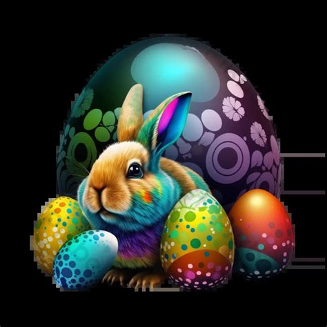 Cute Easter Bunny With A Big Egg Free Png And Psd Png Images Psd Free