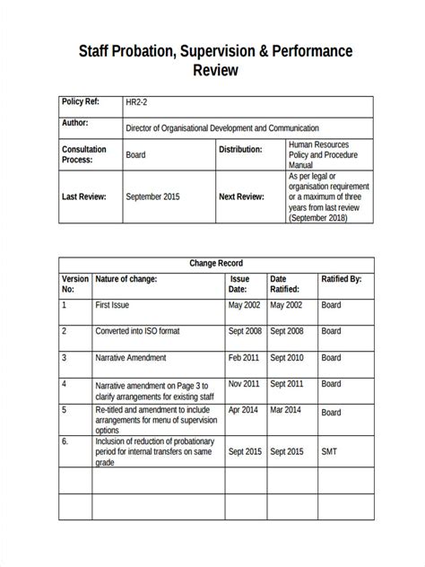 New Employee Probation Form