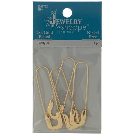 K Gold Plated Safety Pins Hobby Lobby