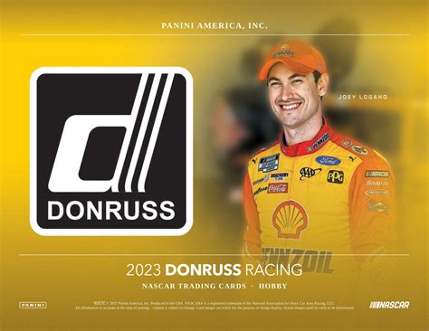 2023 Panini Donruss Nascar Racing Hobby Box Niagara Sports Cards