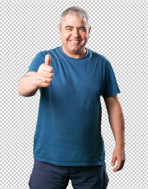 Premium Psd Mature Man Okay Gesture