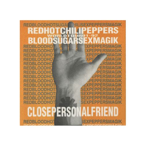 Red Hot Chili Peppers Blood Sugar Sex Magik Concert Tour Vip Backstage Pass Autographia