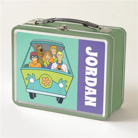 Scooby Doo And The Gang Mystery Machine Add Name Metal Lunch Box Zazzle